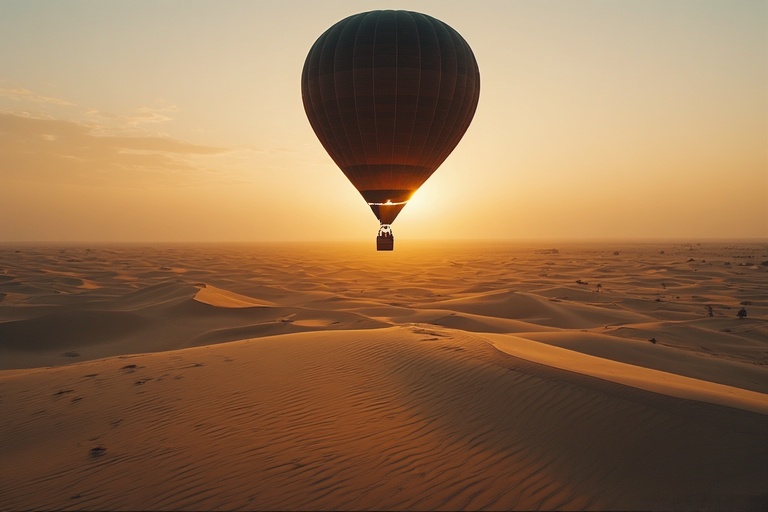Hot Air Balloon Ride Dubai – Sunrise over desert dunes